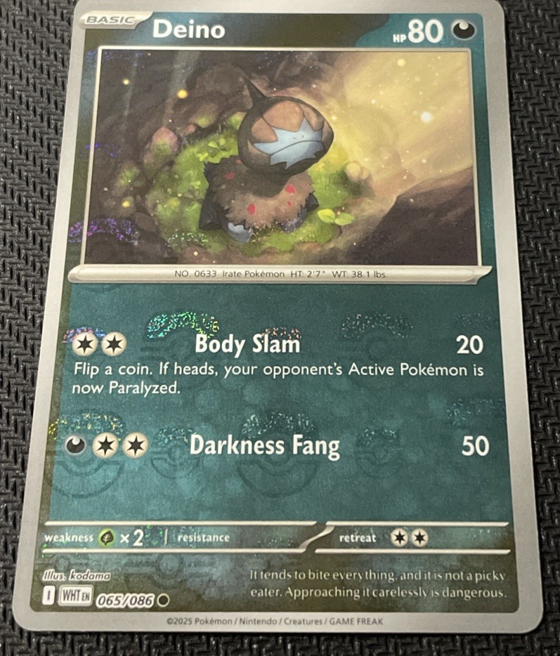 Deino 065/086 Pokémon White Flare Master Ball Holo LP