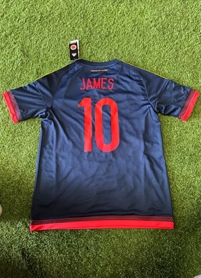 adidas Colombia Men's Away Jersey 2015 Legend James #10 Blue/Yellow/Red 