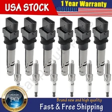 6x Ignition Coil and Spark Plug For Volkswagen CC Passat Touareg 3.6L 2007-2016