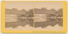 NEW HAMPSHIRE SV - Woodsville - Trains & Railroad Bridge - Kilburn 1860s