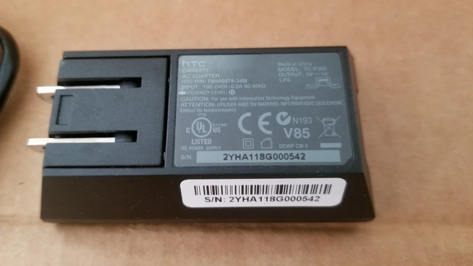 OEM Original HTC Home Travel Wall Charger working , VGC - Image 2 of 4