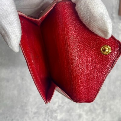 Authentic MIU MIU Love Letter Leather Trifold Wallet Purse Pink | eBay