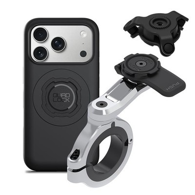Quad Lock Handlebar Mount Pro Chrome Large Kit - iPhone 17 Pro MAG with