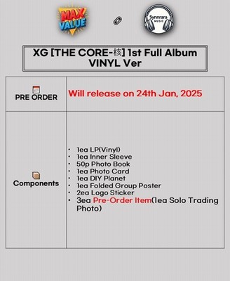 XG [THE CORE-核] 1st Full Album VINYL Ver/Vinyl+Photo Book+Poster+