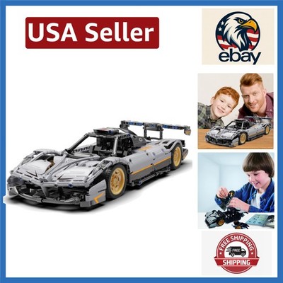 Stunning 959-Piece Model Car Building Set - Realistic Grey Pagani for All Ages