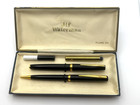 Vintage Set of  Waterman 'Ligne 60' Fountain Pen + Pencil, France 18K gold nib