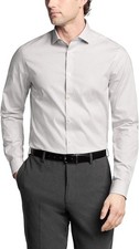 Calvin Klein Men's Dress Shirt Non Iron Stretch Slim Fit - 16.5 34/35 L