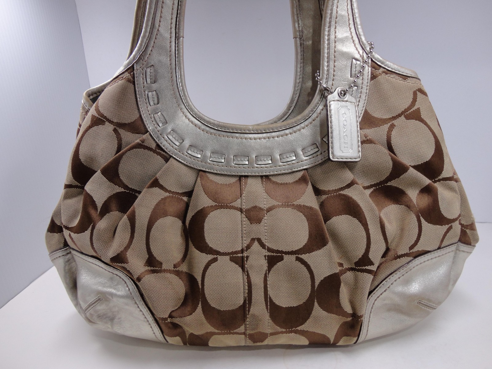 Vintage Coach Ergo Tote Bag Signature 12232 Big Metal… - Gem