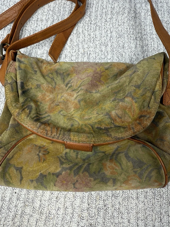 Bolso Cartera de Cuero Vintage Ann Taylor Floral Equipaje Italia Casa Núcleo 90 Foto 2 de 4