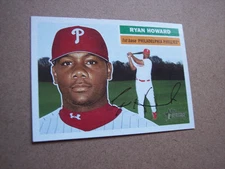 2005 Topps Heritage Ryan Howard rookie stats baseball card #89 NM or better