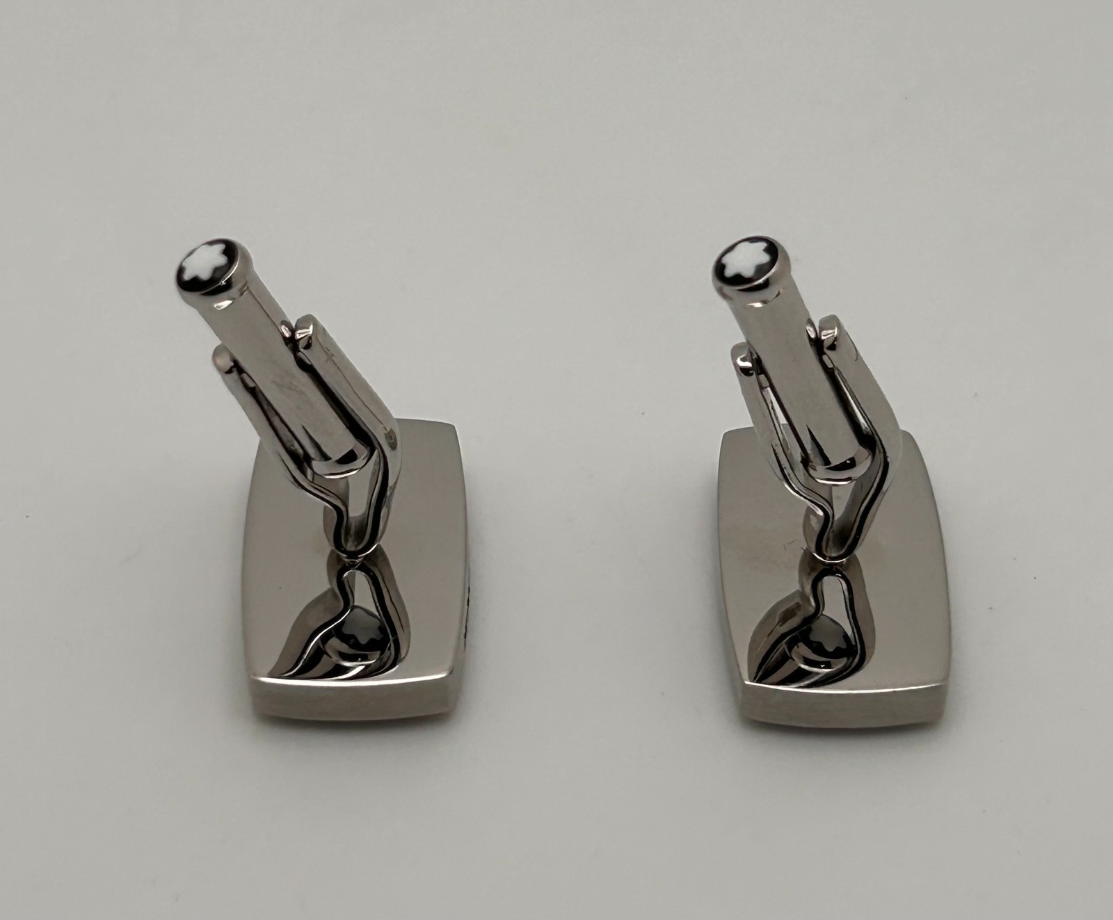 Montblanc Cufflinks Rectangular Rubber Inlay Star… - image 10