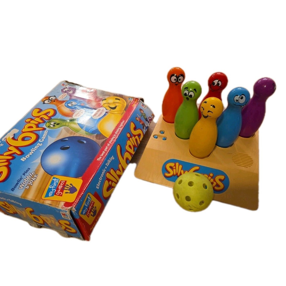 Silly 6 Pins Talking Bowling Game Milton Bradley 2001 - EX Cond