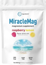 Miraclemag Calm Magnesium Powder, 1Lb | Magnesium Citrate Supplement | Sweet Ras