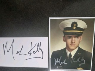 MARK KELLY Hand Signed Autograph 4X6 Photo & 3X5 Card / NASA ASTRONAUT & SENATOR
