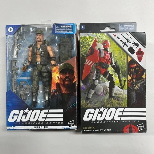 G.I. Joe Classified Series Gung Ho & Cobra Crimson Alley Viper lot (damaged box)