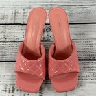 Shoe Land Heels Pumps Mules Shoes size 8.5 Quilted Pink Patent Wedding Church — photo 4