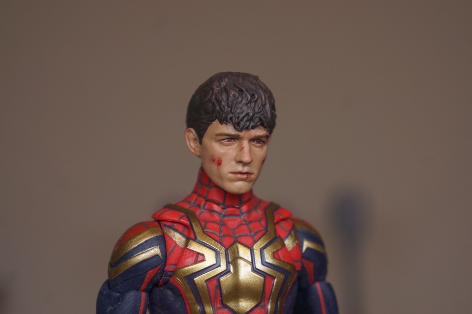 1/12 Marvel Legends Spiderman Tom holland custom Damage painted head | eBay