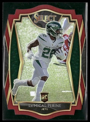 2020 Panini Select #180 La'Mical Perine Red Prizm Die Cut