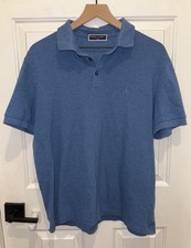 Charles Tyrwhitt Pique Logo Polo Shirt Men  s Size Large L Indigo Blue