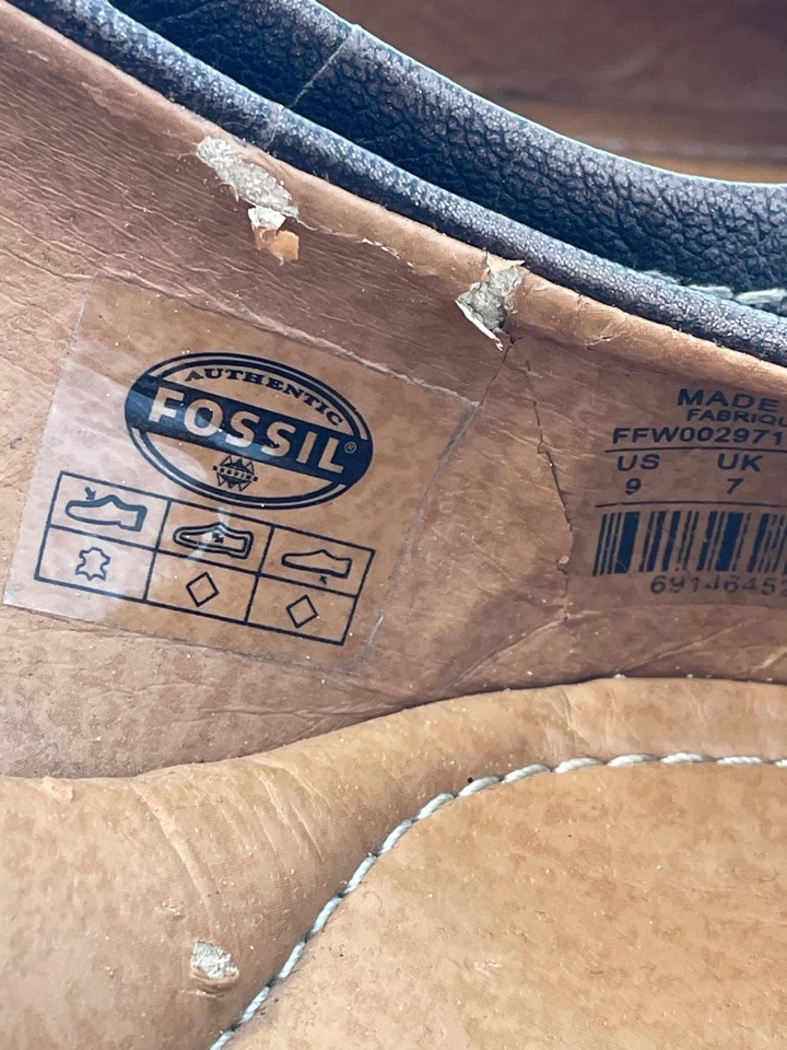 Туфли на танкетке Fossil размер 9 с пряжкой ремешком круглый носок без шнуровки кожа для карьеры офиса - Изображение 4 из 4