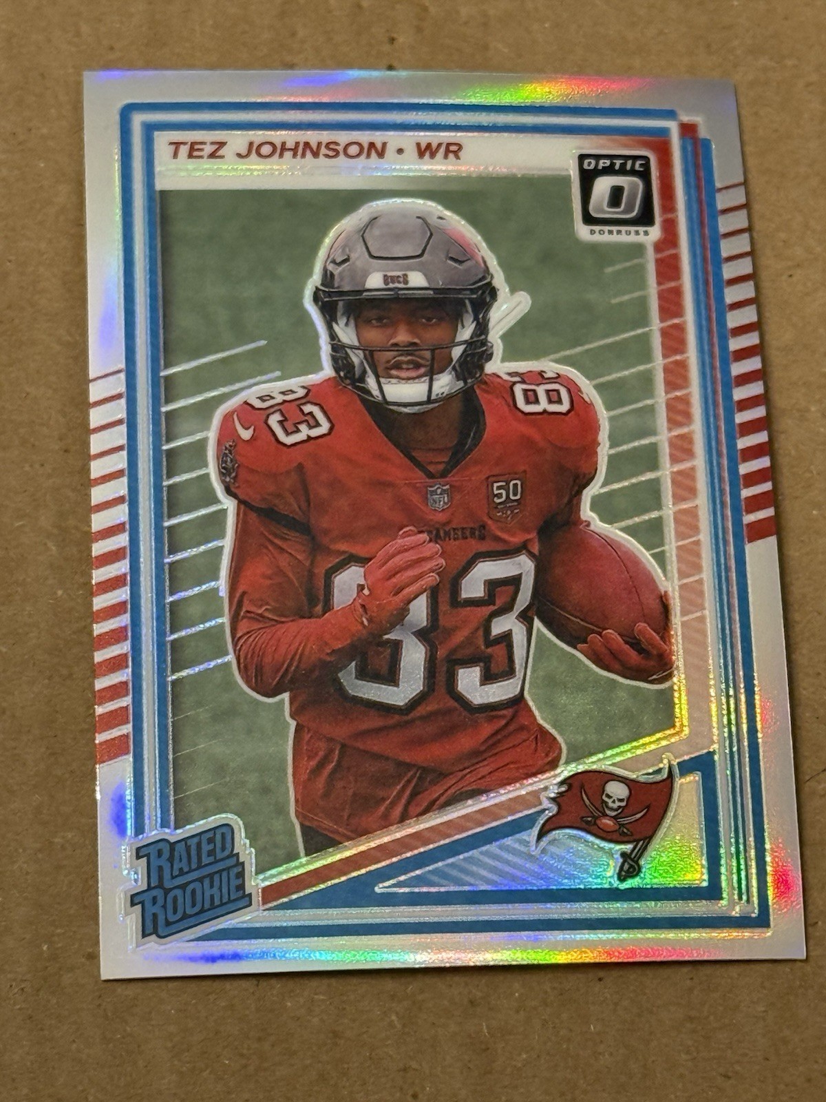 2025 Donruss Optic Tez Johnson Holo Prizm Rookie Card 231 Bucs RC
