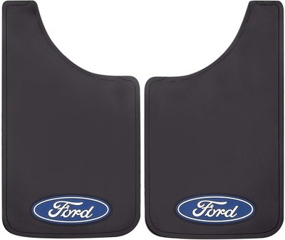 Plasticolor 000539R01 Ford Oval Logo Easy Fit Mud Guard 11''x19'' - Set Black 