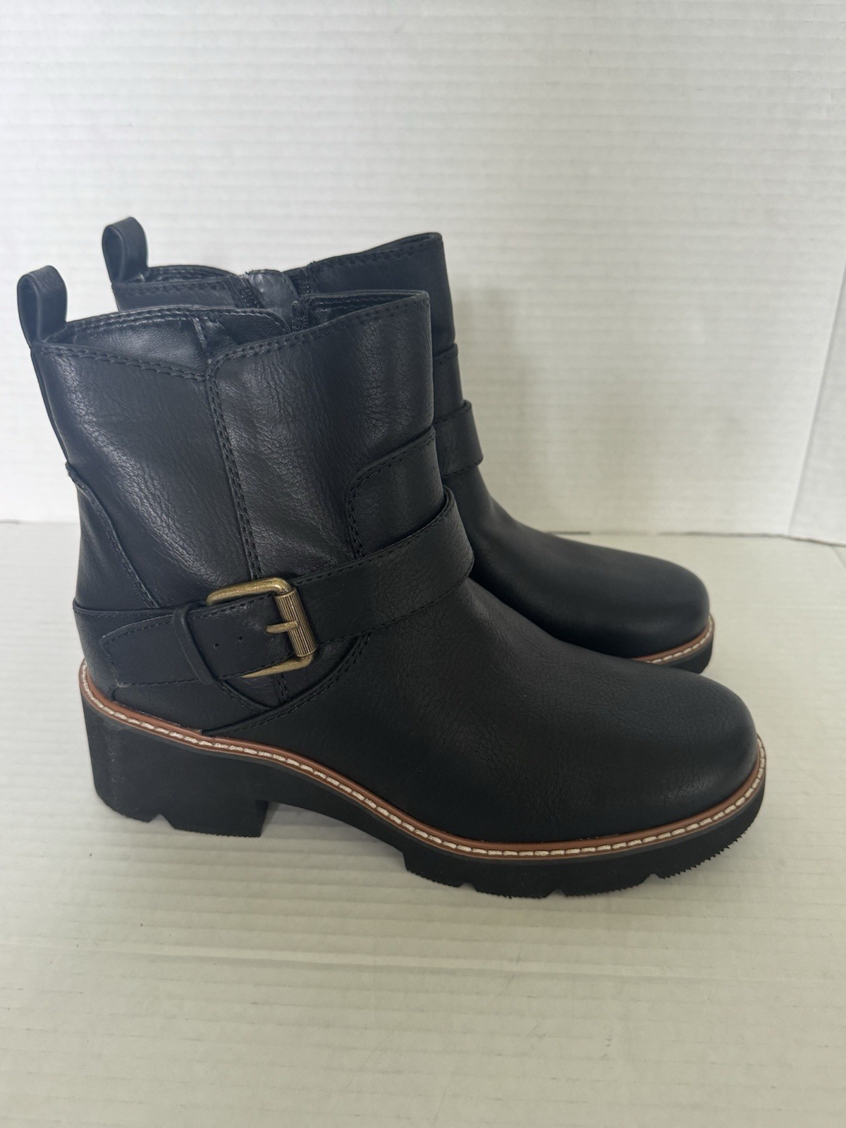 SAOLA NUOVI stivaletti Naturalizer donna cabaret moto neri suola a strappo autunno 6