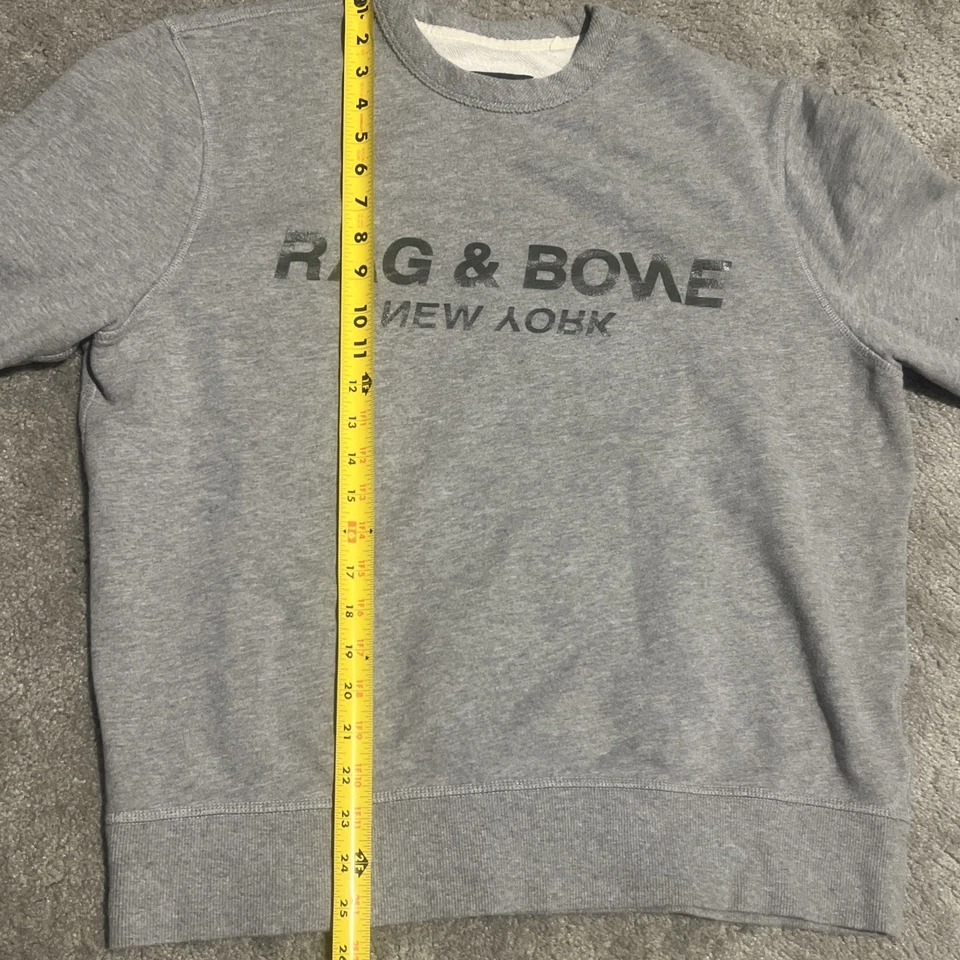 Men’s Rag & Bone New York Crewneck Size Large Grey - Image 3 of 4