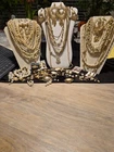 Huge Vintage Jewelry Lot Faux Pearl With Goldtone, Necklaces,earrings, Brooches