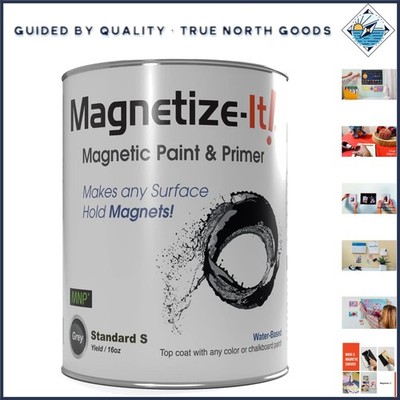 16oz Magnetic Paint - Water-Based for Canvas & Indoor Use - Easy DIY Solution!