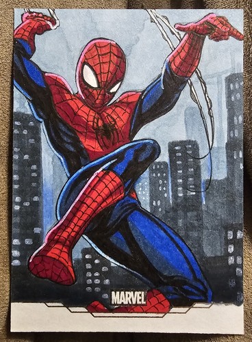 2025 Topps Chrome Marvel Spider-Man Sketch Card 1/1 Auto Franklim Teixeira