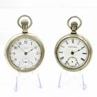 Antique Waltham P.S. Bartlett 18s 17j Open Face Pocket Watch Lot of 2 #WB5428-1