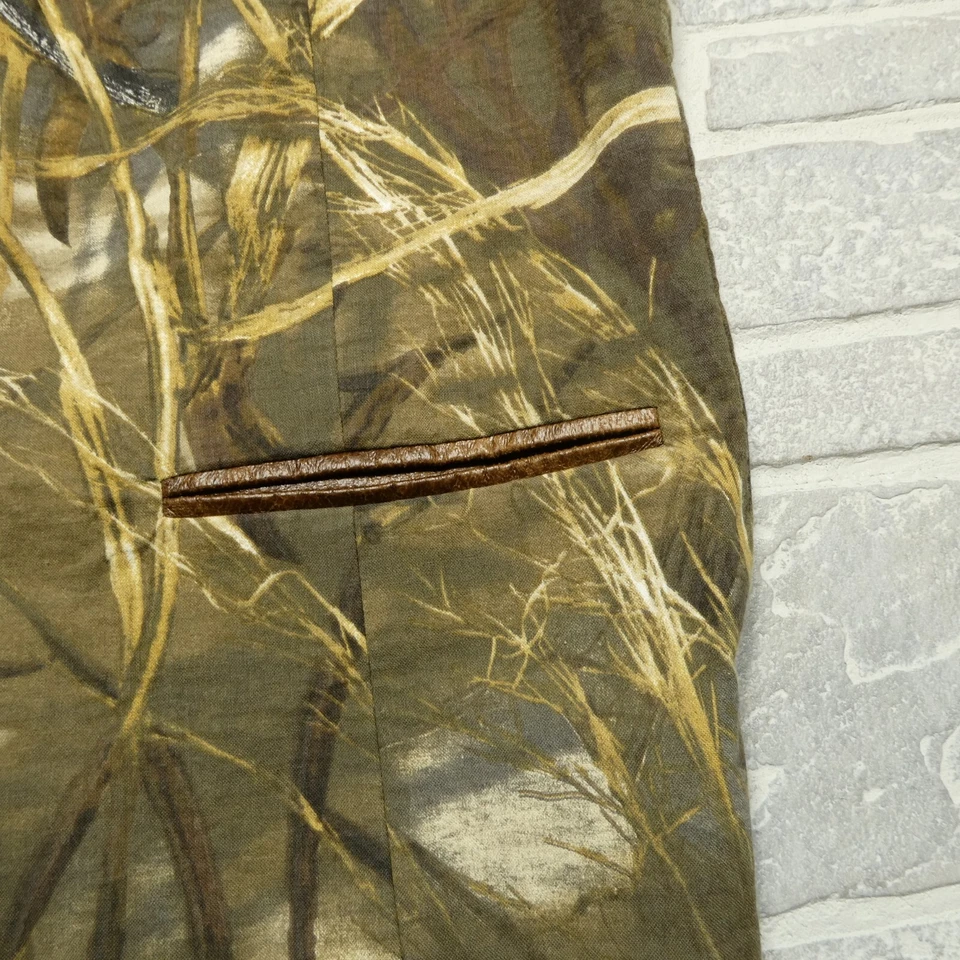 VINTAGE Realtree Camo Hunting Vest Size Medium Cotton Button Up Advantage Max 4 - Image 3 of 4