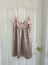 NWT - JLo Lingerie satin cami style chemise nightie - Size M - Taupe Beige