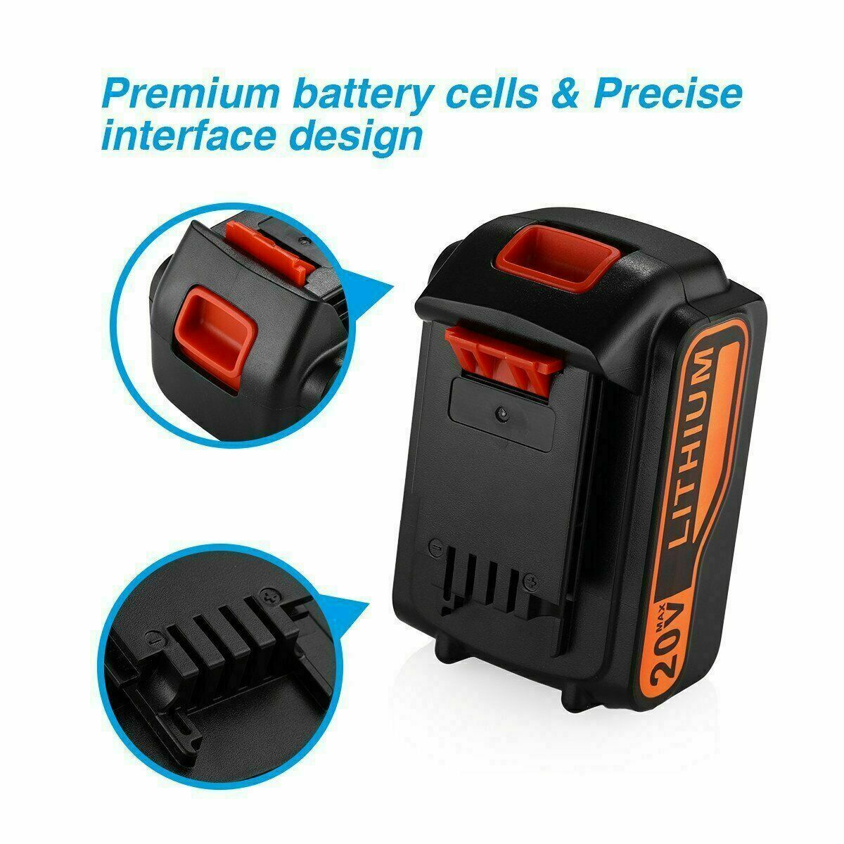 2Pack 20V For Black+Decker Max Lithium Battery OR Charger LBXR20 LBXR20OPE LB20 eBay