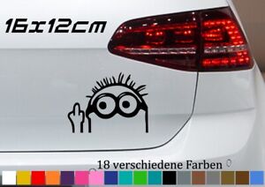 Minion Ein Mittelfinger 16x12cm Aufkleber Shocker Auto Deko Tuning Jdm Sticker Ebay