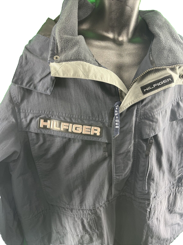 Tommy Hilfiger Jacket Coat Logo Size Large (L) Ski Winter Cold Navy - Picture 3 of 9