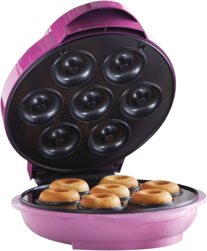Mini Donut Maker Machine, Non-Stick, Pink