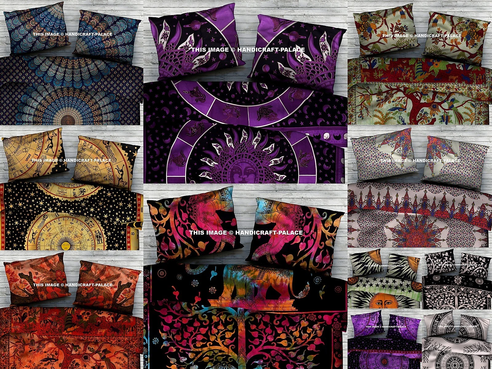 Bohemian Large Mandala Floor Pillow Case Throw Indien Cushion Cover Pouf Sham