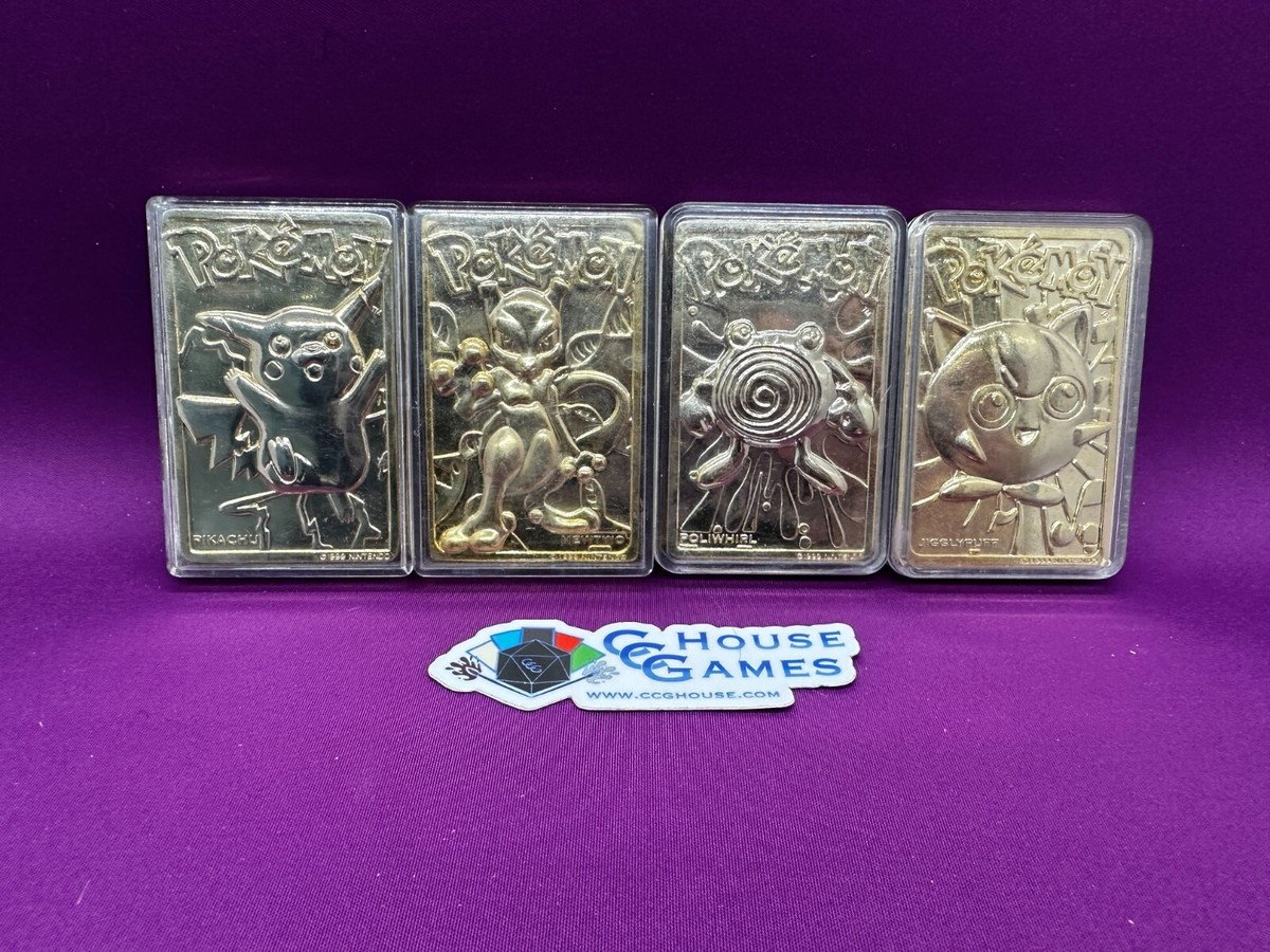 Pokemon 23K Gold Plated Burger King Promo Card Vintage