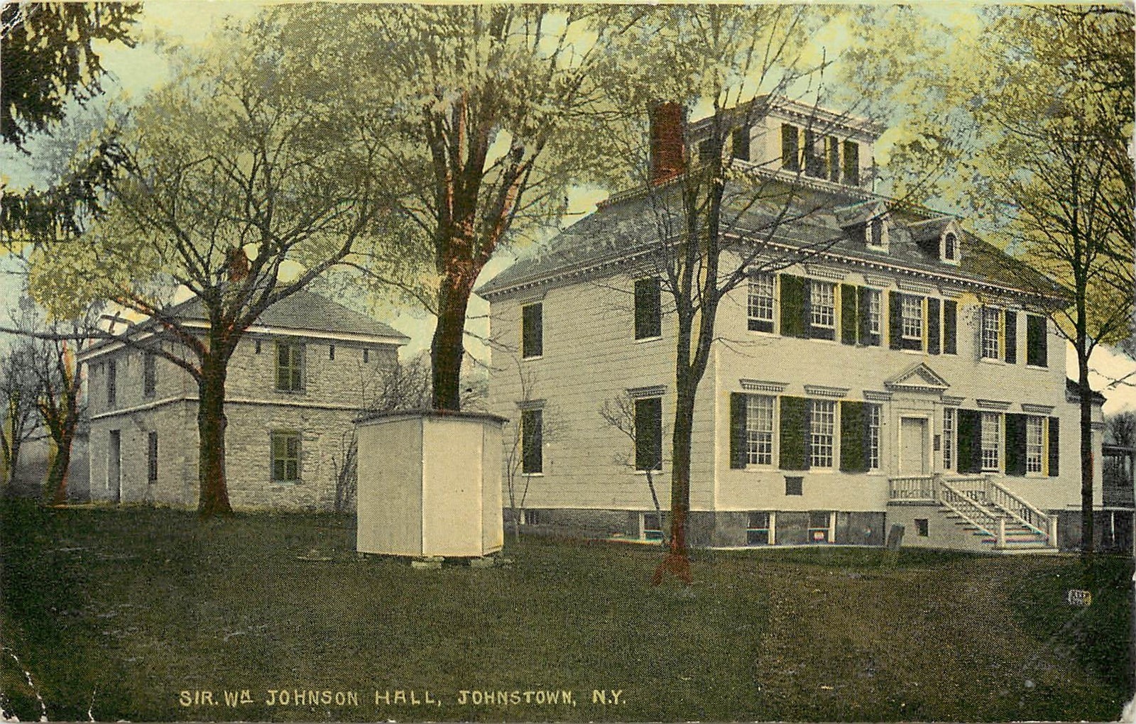 c1907 Printed Postcard; Sir Wm Johnson Hall, Johnstown NY Fulton County
