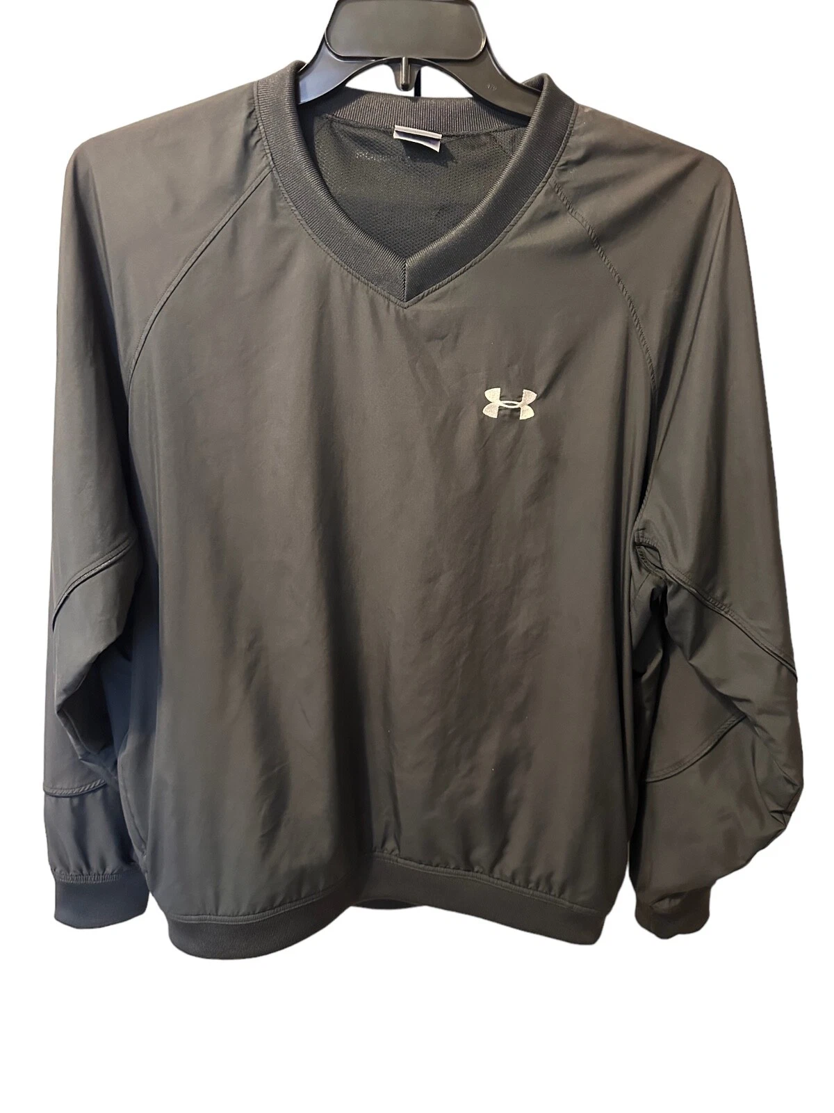 Under Armour Golf Windbreaker Pullover Jacket Black Size large unisex
