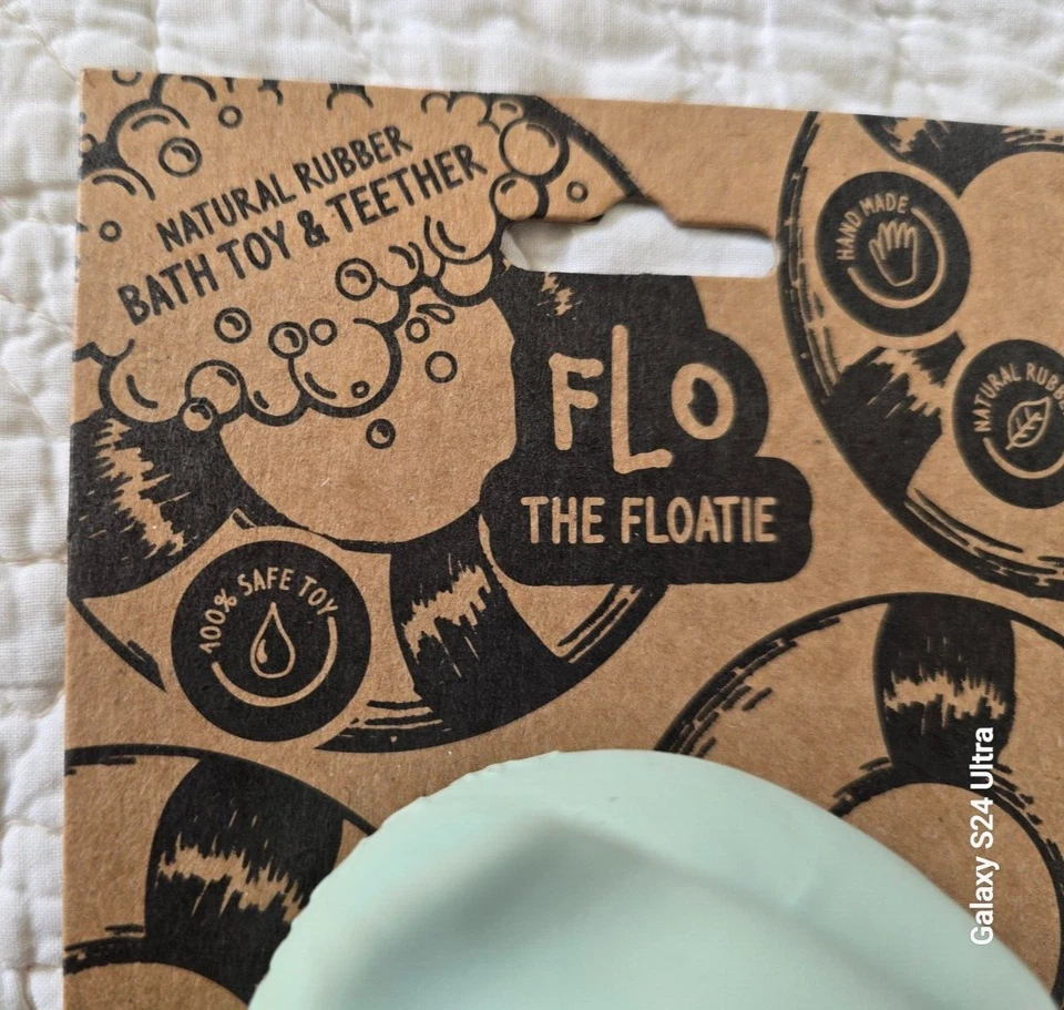 NEW Oli & Carol Duck Baby Toy & Teether Natural Rubber Flo The Floatie - Image 3 of 4