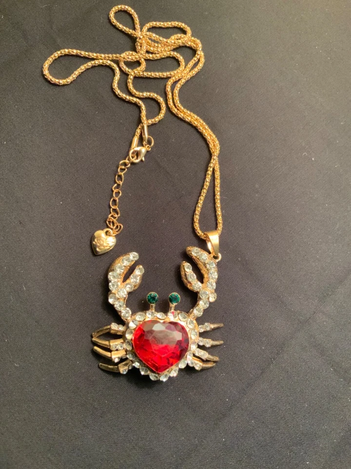 Betsey Johnson Huge Red Crystal Crab Pendant  - Image 3 of 4
