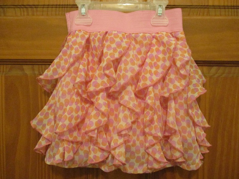 Girls Ruffled Polk-a-dot Skort by Knitworks Size Small