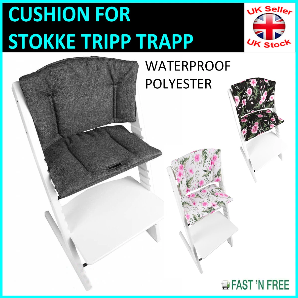 CUSHION FOR Stokke Tripp Trapp High Chair Seat WATERPROOF Cover Patterns
Opens in a new window or ta
