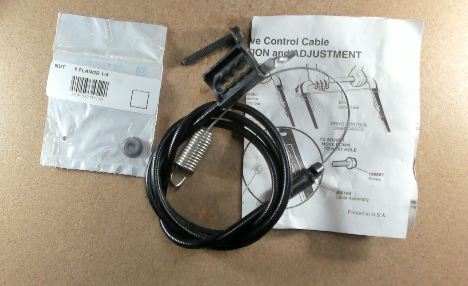 532405995 Husqvarna Kit.Cable.DR.21RWGD.SS replaces 532187626 | eBay 