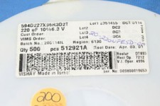 VISHAY 594D227X96R3D2T SMD Tantalum Capacitors 220uf 603V 10 QTY-25