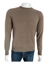 Loro Piana Quality Mens 100 Baby Cashmere CrewNeck Sweater Small Brown Rtl 950