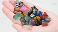 Surprise Mini Hello Kitty Crystal Figurine Carving Intuitively Chosen Cabochon